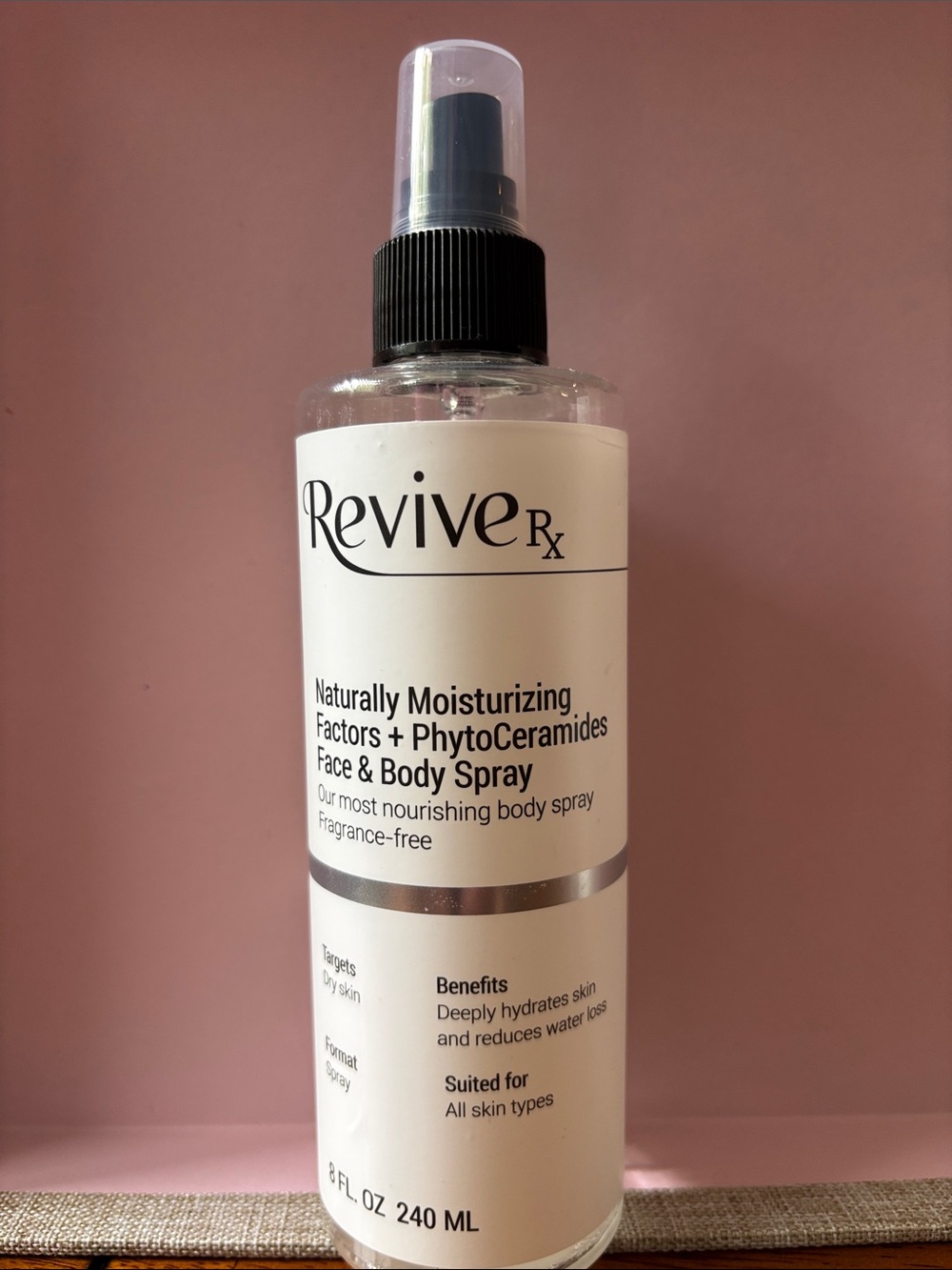 Revive Rx Face & Body Spray - White Bottle with Silver Accent